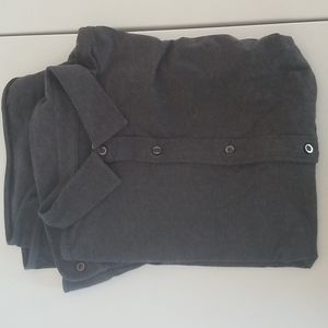 Men's UNTUCKit gray button down,  XXL,  100% cotton